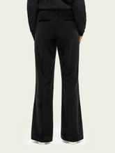 Load image into Gallery viewer, Scotch &amp; Soda Velvet High-Rise Flared Trousers in Black - FINAL SALE