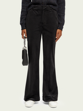 Load image into Gallery viewer, Scotch &amp; Soda Velvet High-Rise Flared Trousers in Black - FINAL SALE