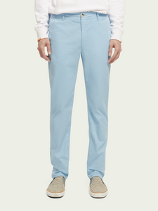 Scotch and Soda Mens Mott Super-Slim Chino in Sea Blue - FINAL SALE