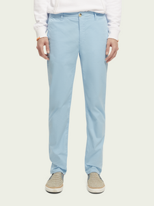 Scotch & Soda Mens Mott Super-Slim Chino in Sea Blue - FINAL SALE