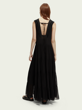 Load image into Gallery viewer, Scotch and Soda Long Tears Dress w/Crochet Yoke in Black - FINAL SALE