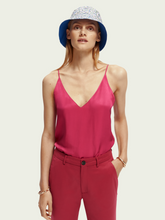 Load image into Gallery viewer, Scotch &amp; Soda Jersey V-neck Tank Top in Cherry Pie - FINAL SALE