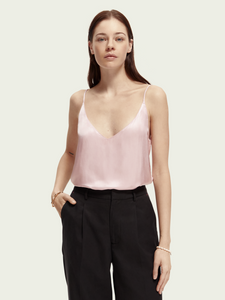 Scotch & Soda Jersey V-neck Tank in Lavendar -  FINAL SALE