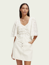 Load image into Gallery viewer, Scotch &amp; Soda Flutter Sleeved Top in White - FINAL SALE