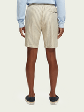 Load image into Gallery viewer, Scotch and Soda Mens Fave Bermuda Shorts in Sand/Black Stripe